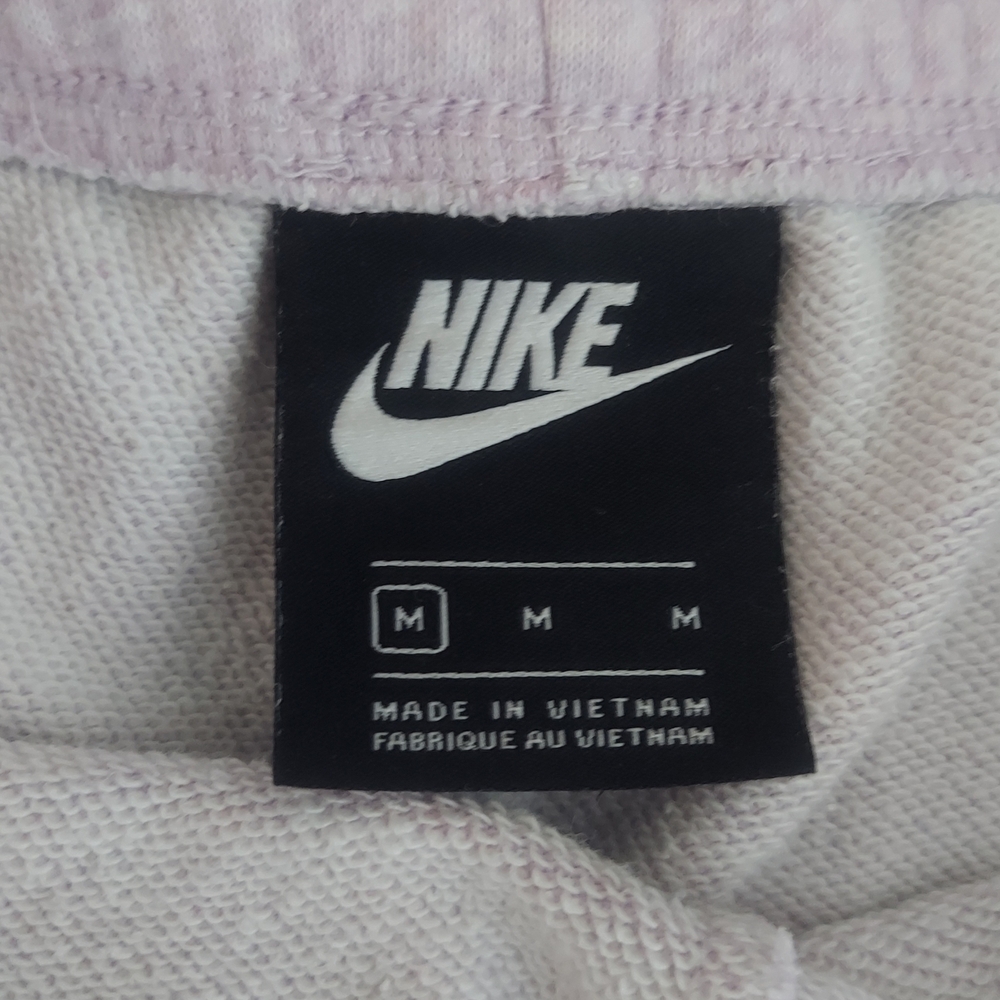 Nike Women's Heathered Light Pink Fleece Lounge Shorts with Pockets Size Medium - Picture 3 of 6